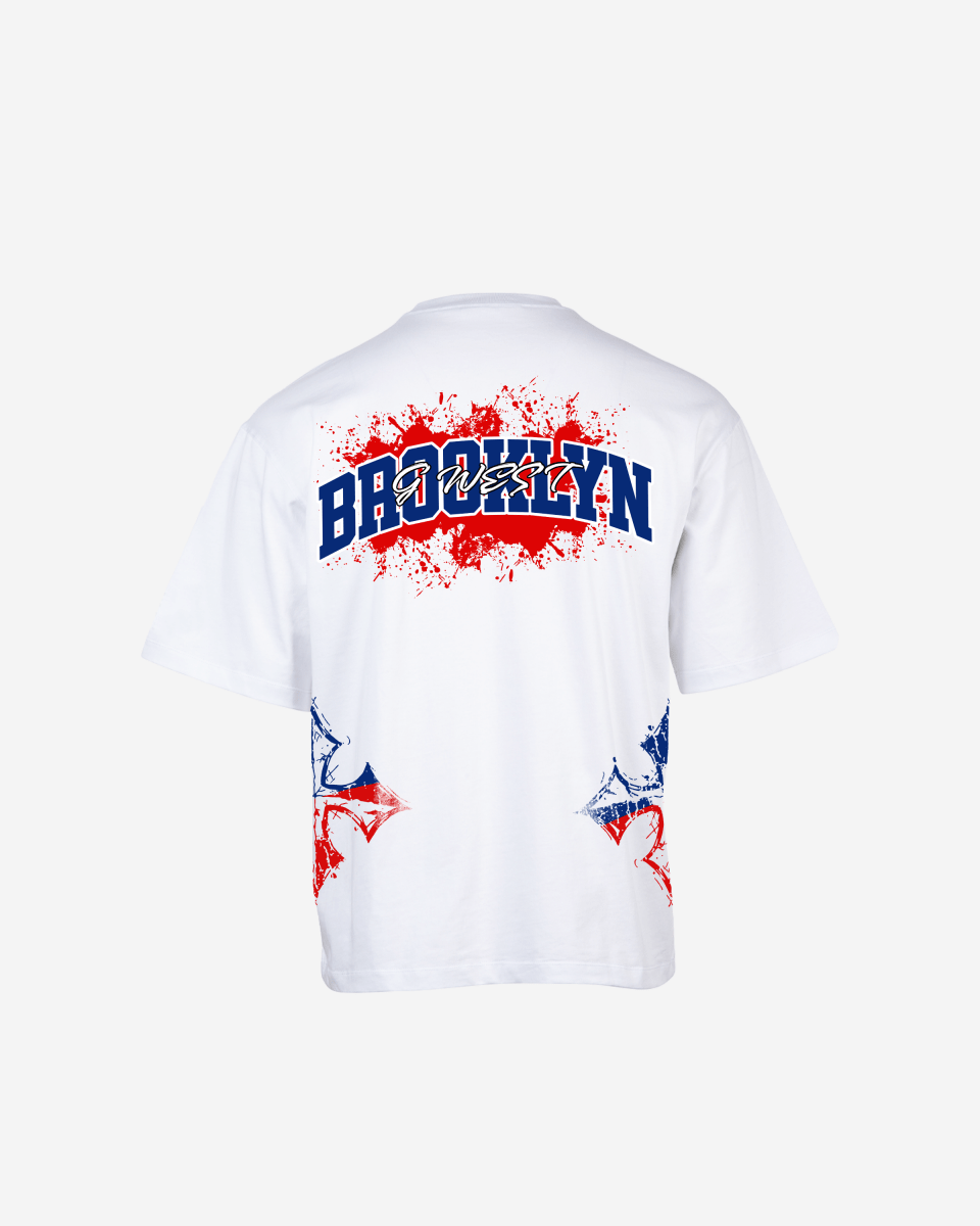 G West Brooklyn Blood Arch Logo Oversized T-Shirts - G West