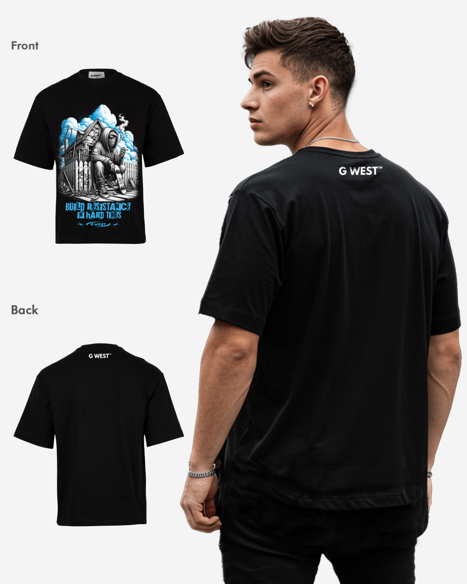 G - WEST BUILD RESISTANCE IN HARD TIME OVERSIZED TEE GWROJMT120 - G West