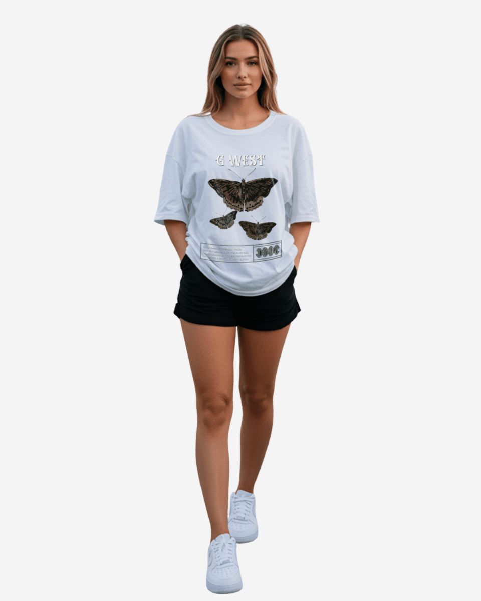 G West Butterfly Haven Oversized Women's T-Shirt - G West
