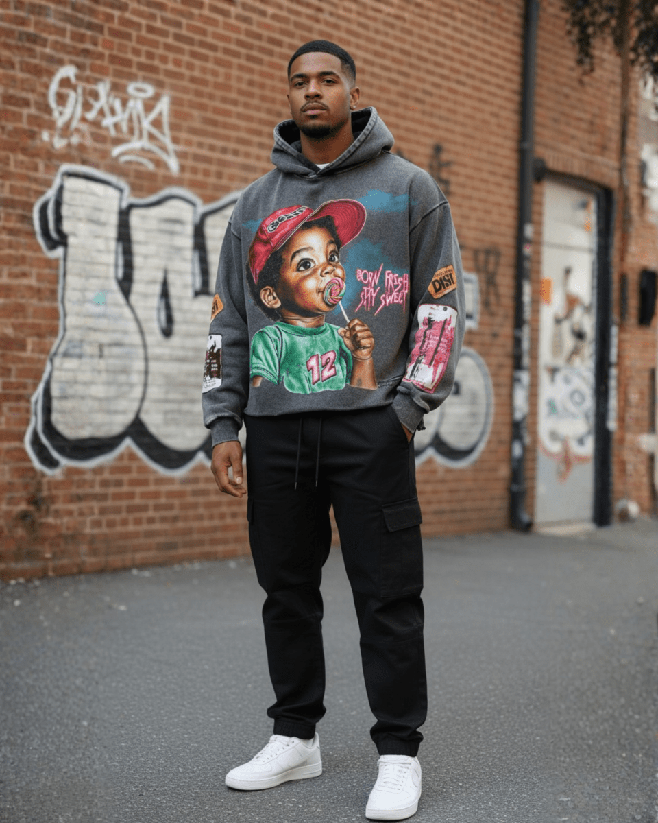 G West Candy Kid Crop Complicated Men's Hoodie - G West