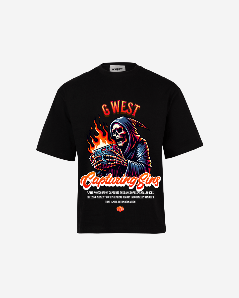 G - WEST CAPTURING SINS OVERSIZED TEE GWROJMT173 - G West