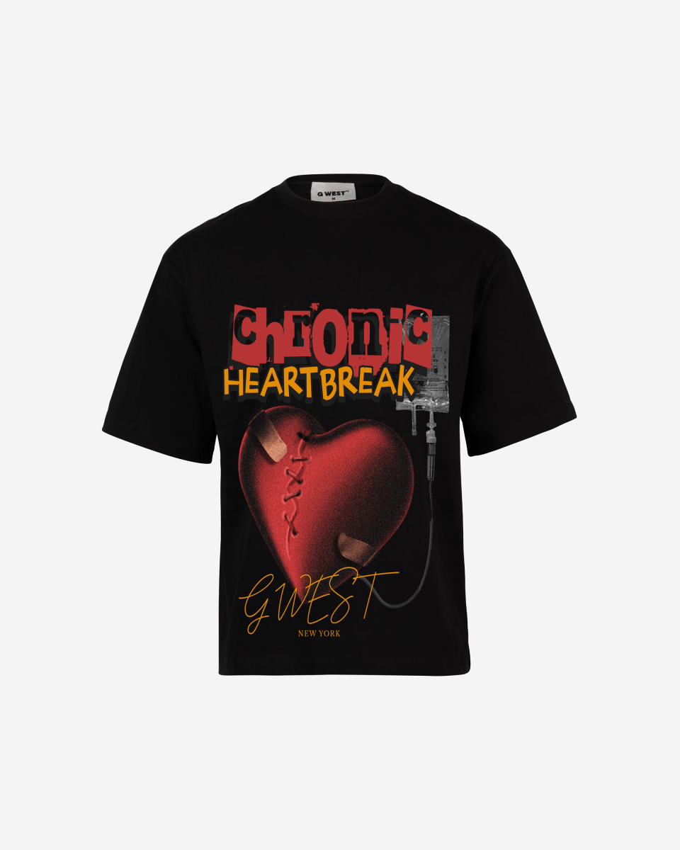 G - WEST CHFONIC HEART BREAK OVERSIZED TEE GWROJMT115 - G West