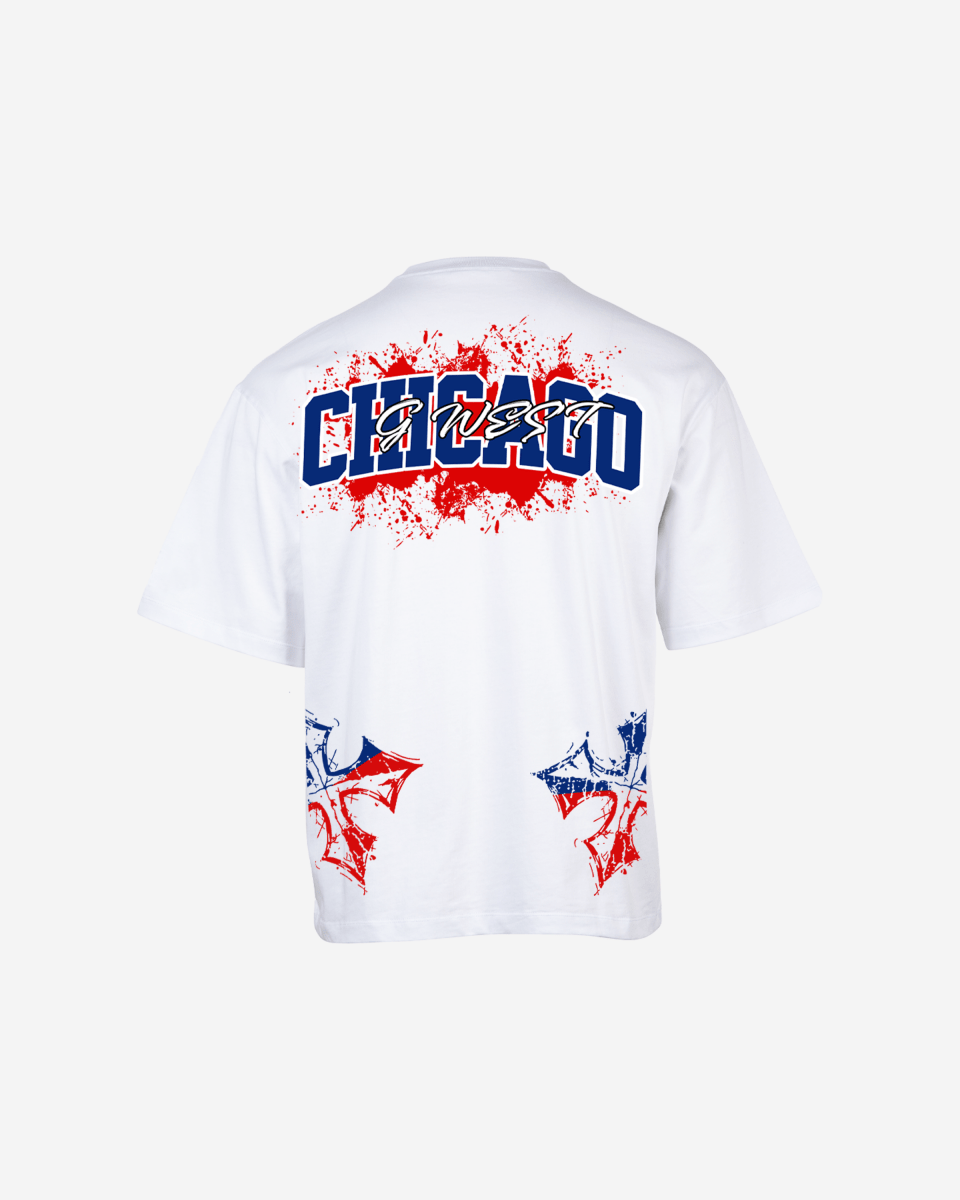 G West Chicago Blood Arch Logo T-Shirts Big and Tall - G West