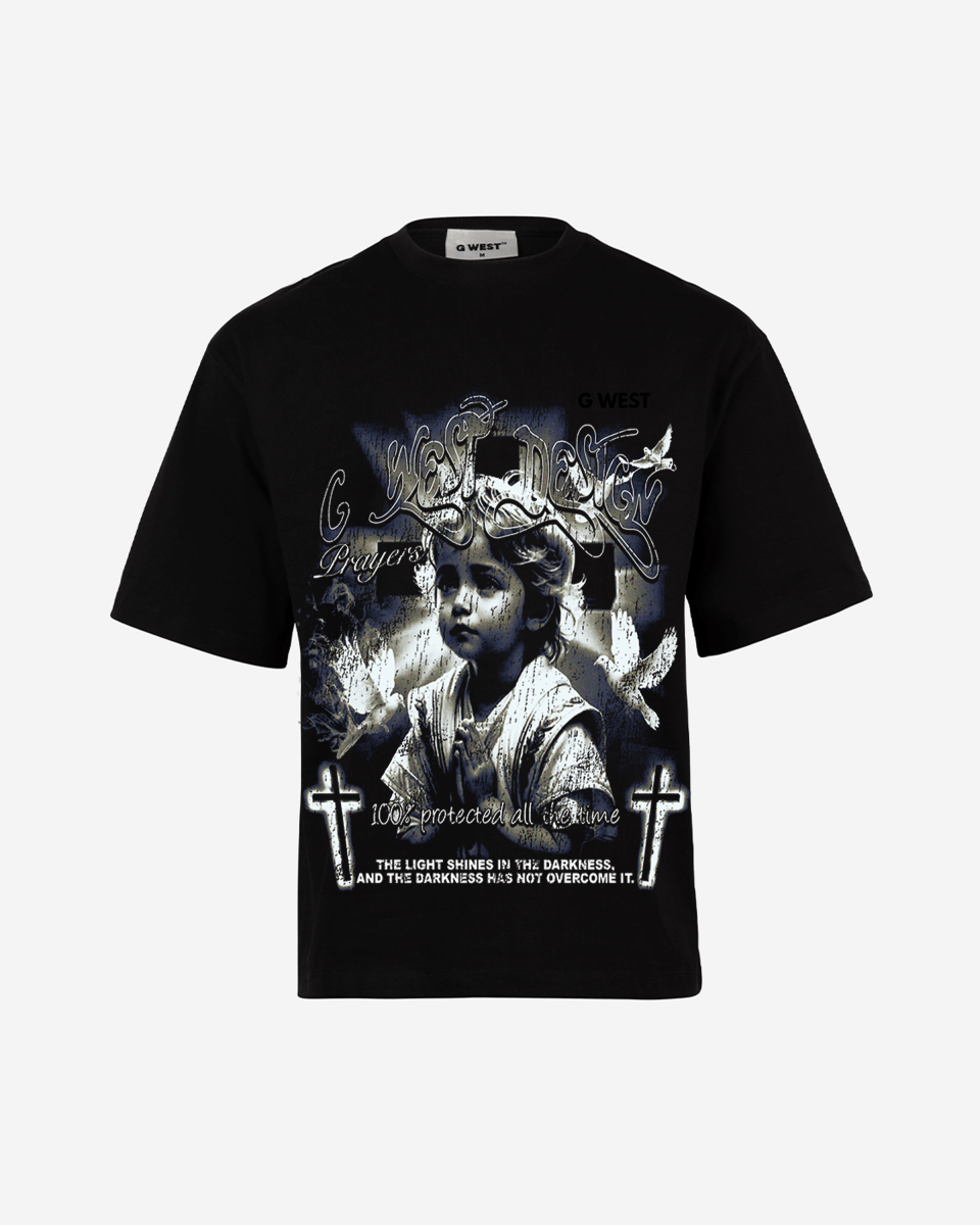 G West Connected All The Time Premium Oversized Tee Front And Back Print - G West