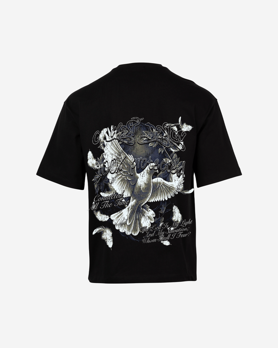 G West Connected All The Time Premium Oversized Tee Front And Back Print - G West