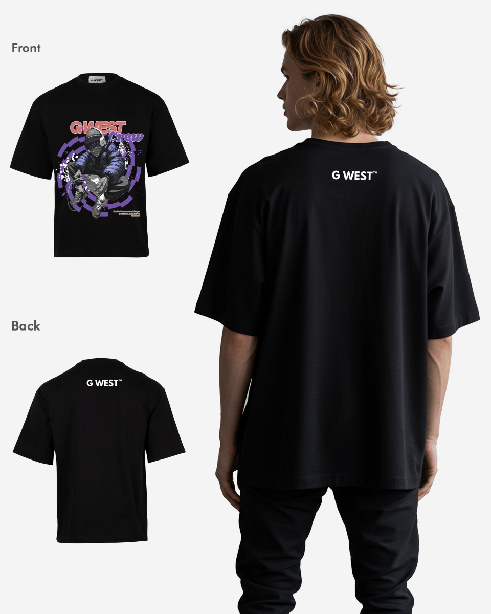 G WEST CREW OVERSIZED TEE GWROJMT28 - G West