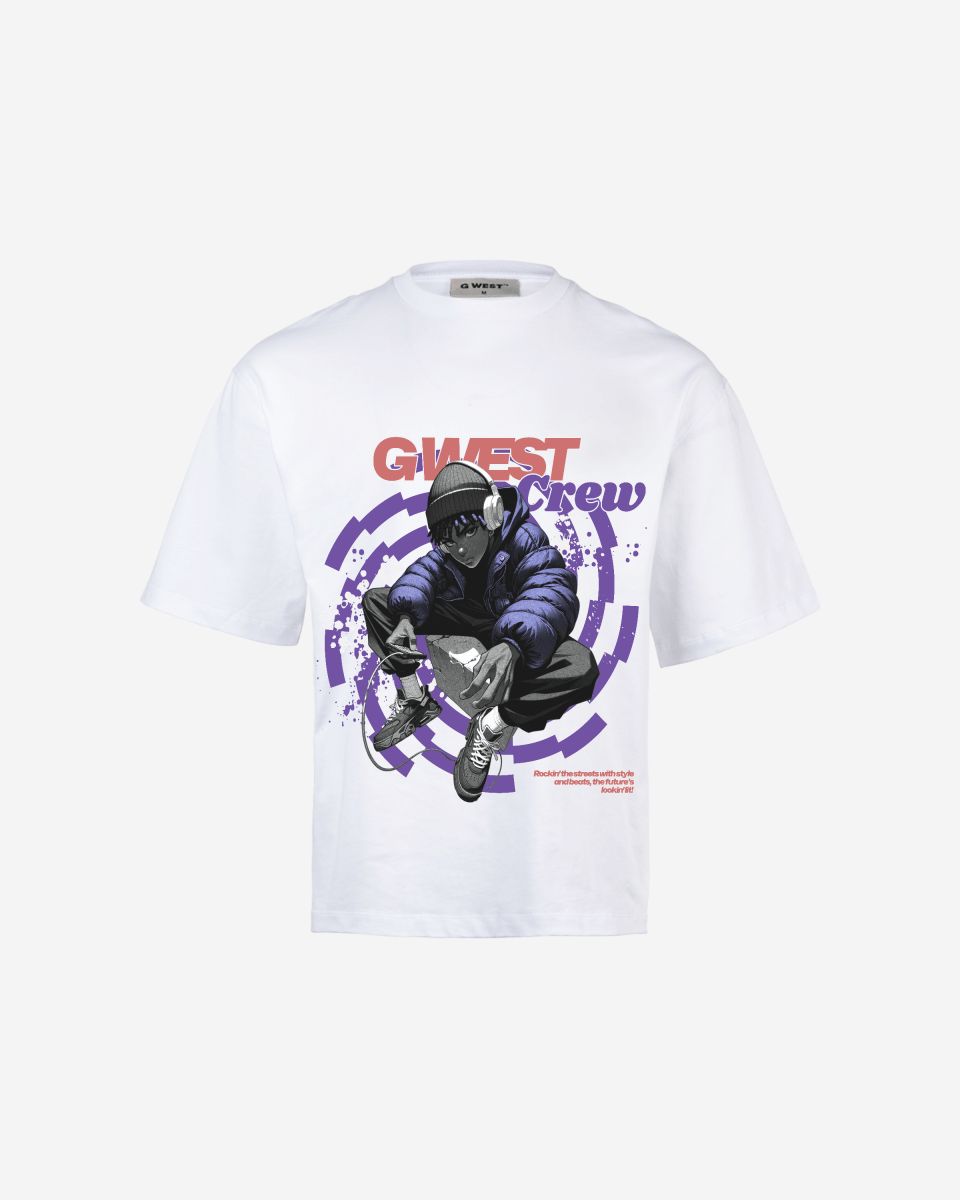 G WEST CREW OVERSIZED TEE GWROJMT28 - G West