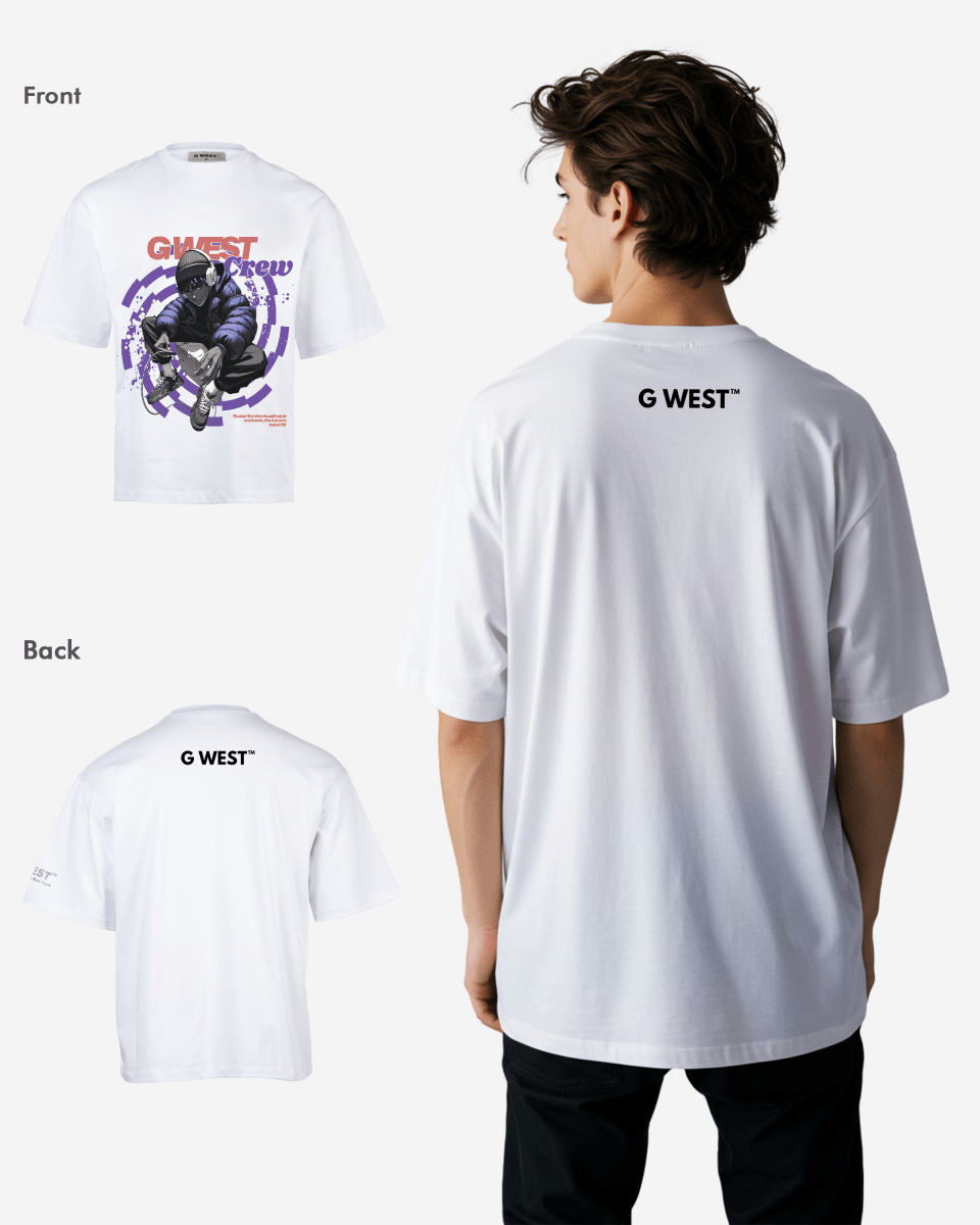 G WEST CREW OVERSIZED TEE GWROJMT28 - G West