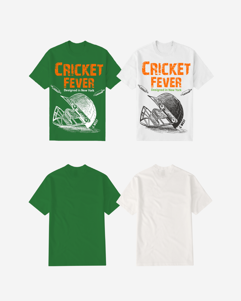 G West Cricket Fever T-Shirt: Gwdtbas2406 - 2 Colors - G West