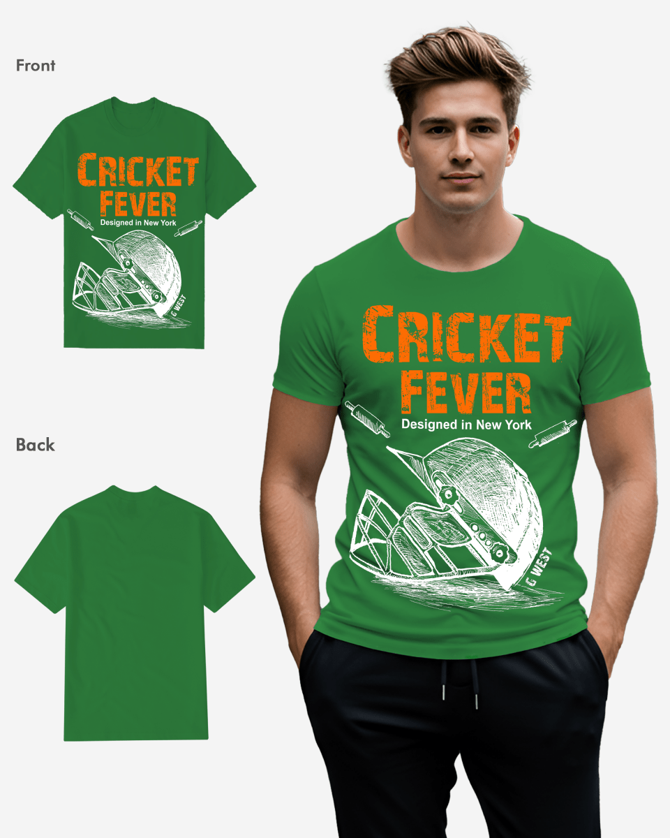 G West Cricket Fever T-Shirt: Gwdtbas2406 - 2 Colors - G West