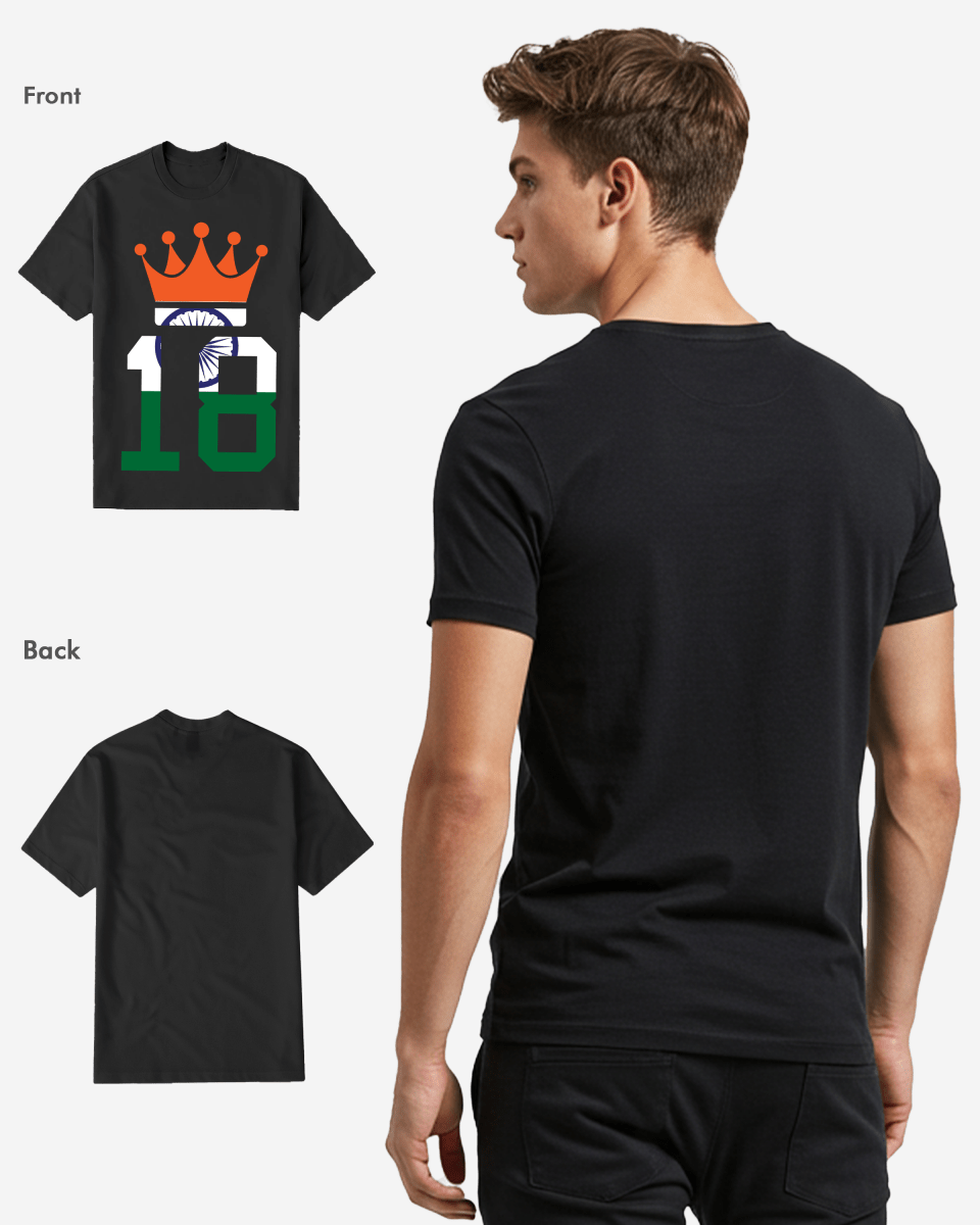 G West Cricket India King - 18 T-Shirt : Gwdtfl2412 - 3 Colors - G West