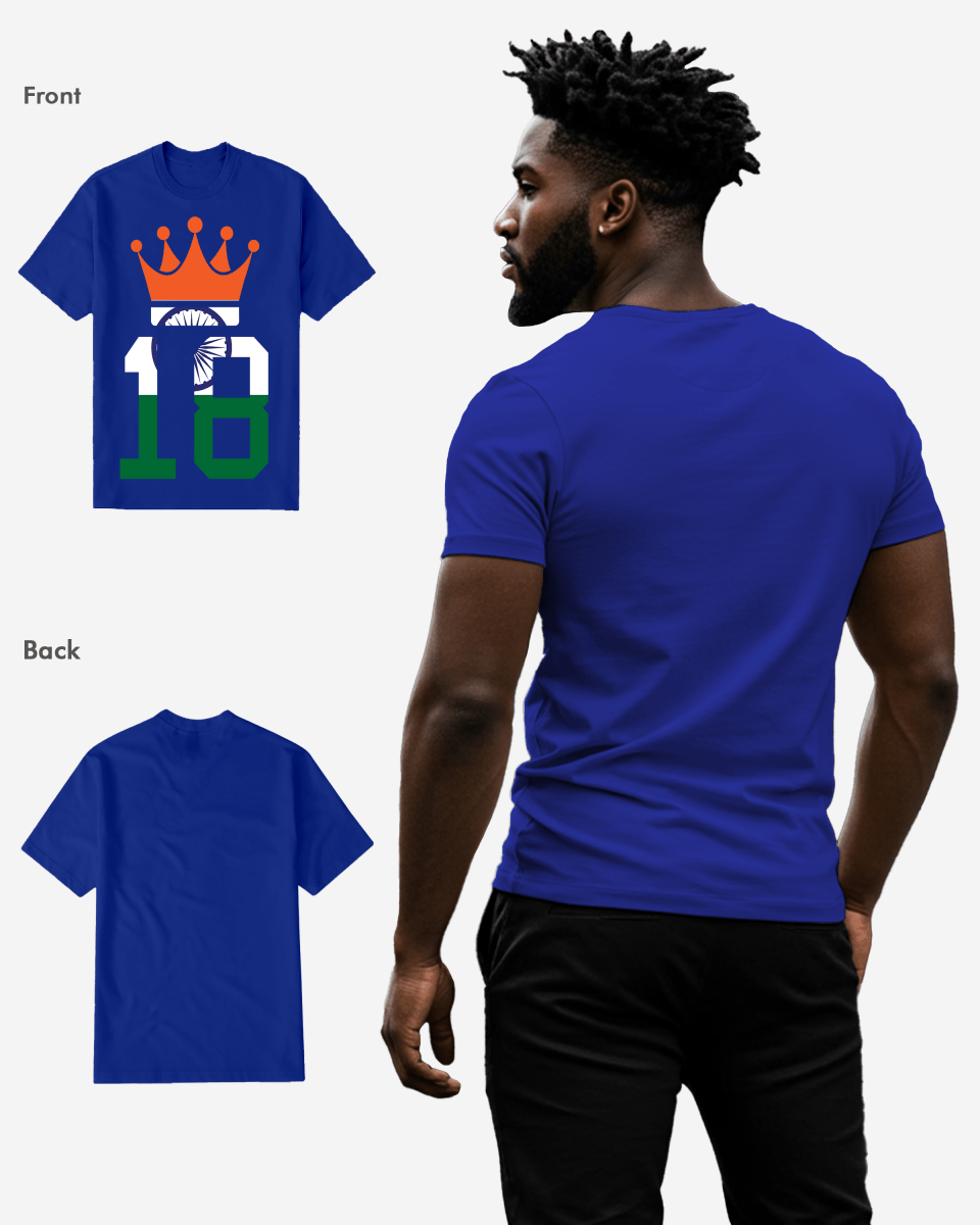 G West Cricket India King - 18 T-Shirt : Gwdtfl2412 - 3 Colors - G West