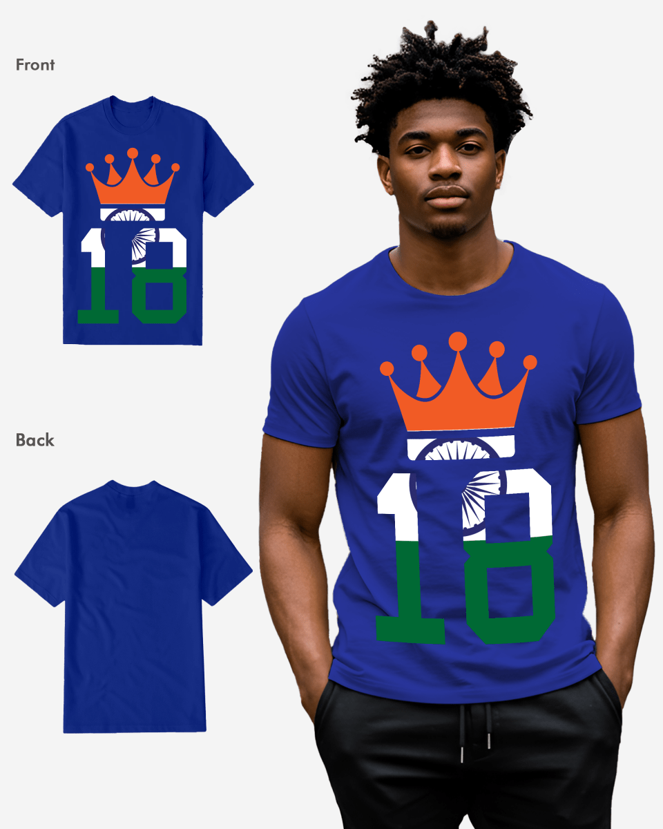 G West Cricket India King - 18 T-Shirt : Gwdtfl2412 - 3 Colors - G West