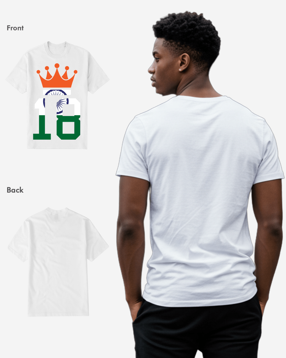 G West Cricket India King - 18 T-Shirt : Gwdtfl2412 - 3 Colors - G West