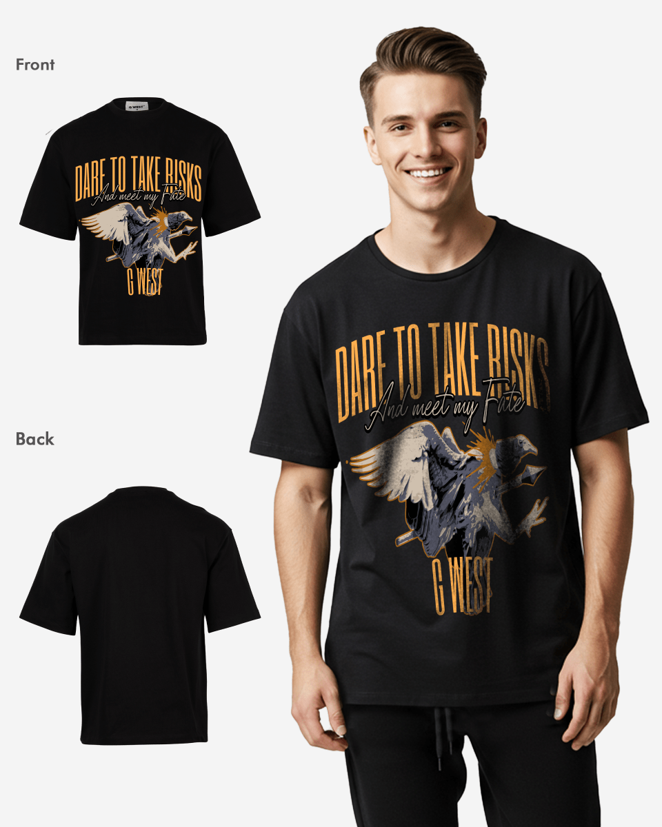 G - WEST Dare To Take Bisks Oversized Tee - GWROJMT10 - G West