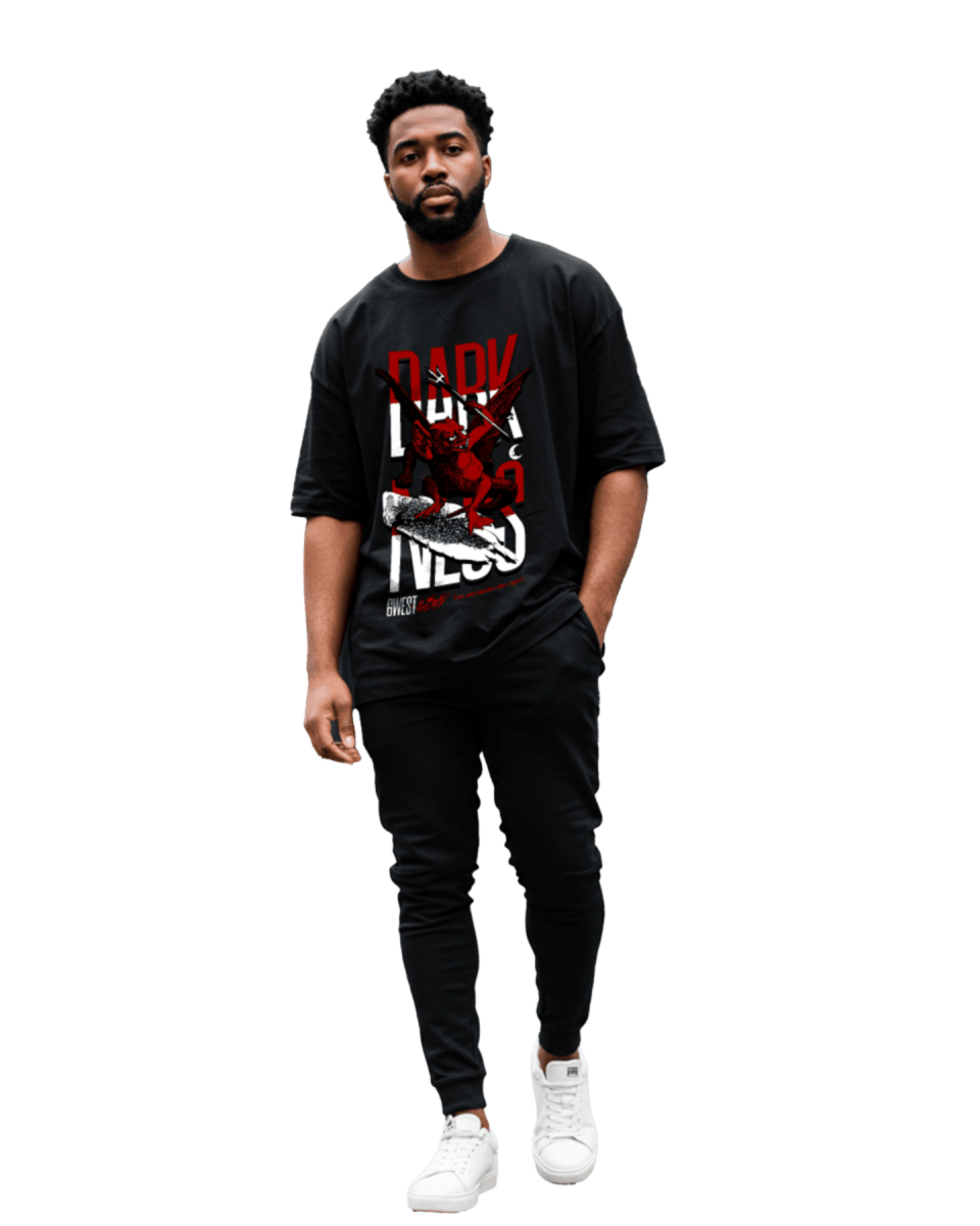 G West Darkness Awaits Oversized Men's T-Shirt - G West