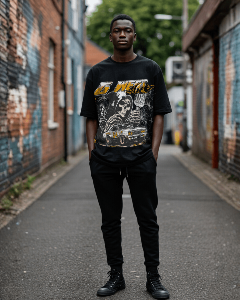 G West Death Drift Men's Oversized T-Shirt - G West