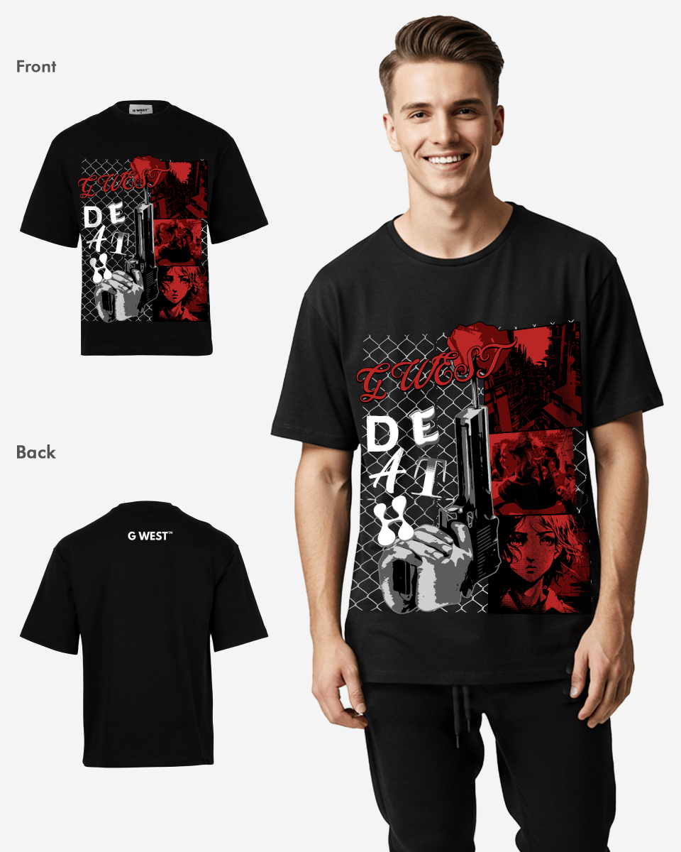 G WEST DEATH OVERSIZED TEE GWROJMT49 - G West
