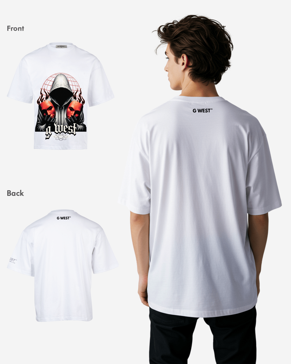 G - WEST DOUBLE FACED OVERSIZED TEE GWROJMT141 - G West