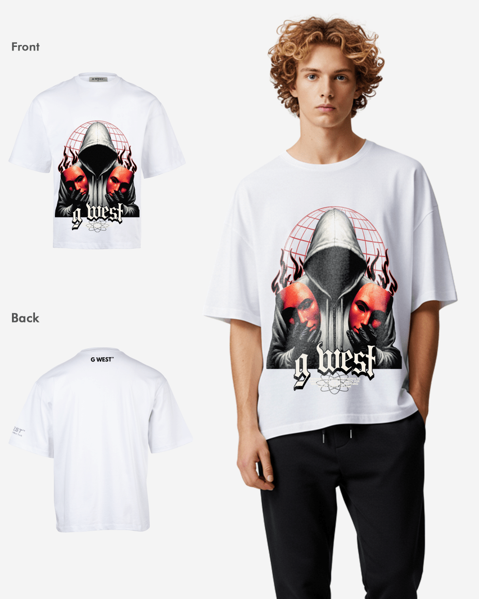 G - WEST DOUBLE FACED OVERSIZED TEE GWROJMT141 - G West
