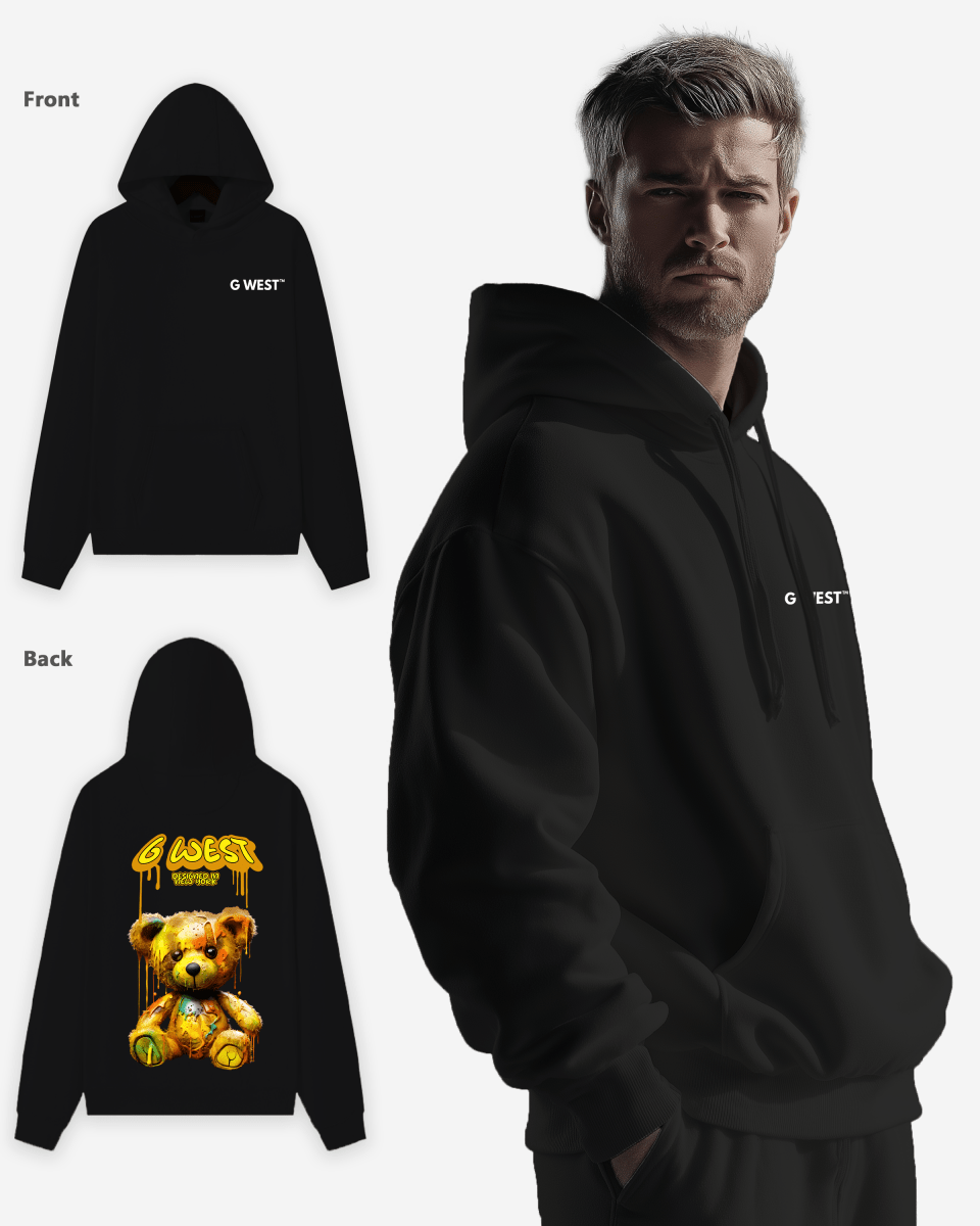 G West Drip Bear Oversize Hoodie Mens Style - G West