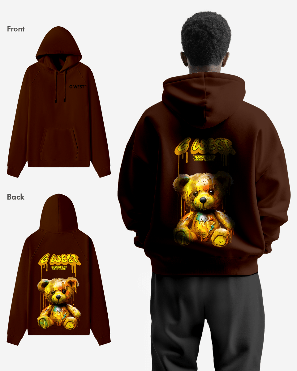 G West Drip Bear Oversize Hoodie Mens Style - G West