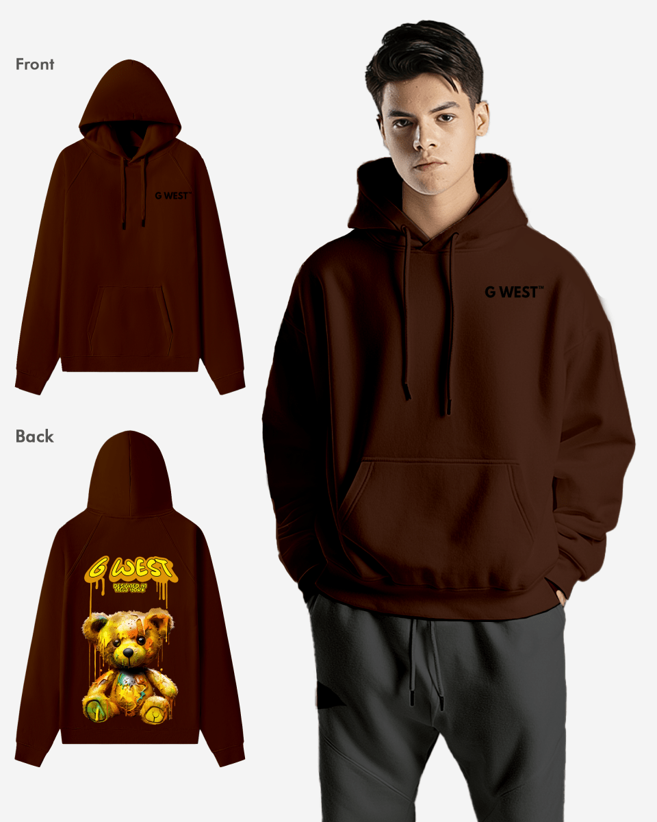 G West Drip Bear Oversize Hoodie Mens Style - G West
