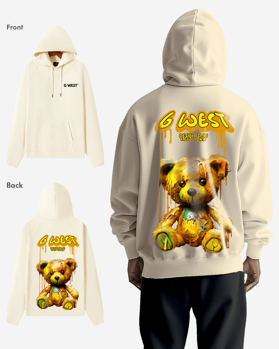 G West Drip Bear Oversize Hoodie Mens Style - G West