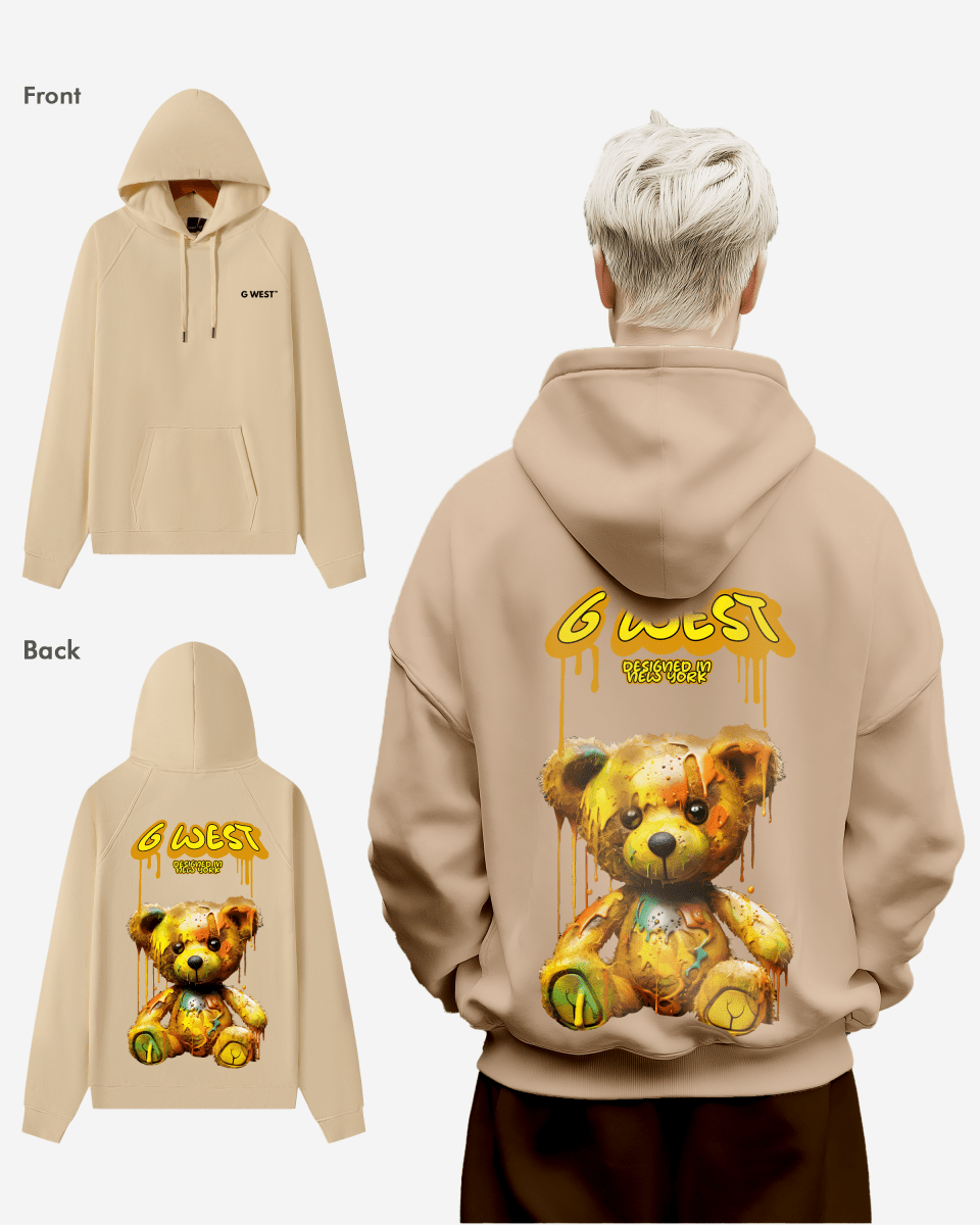 G West Drip Bear Oversize Hoodie Mens Style - G West