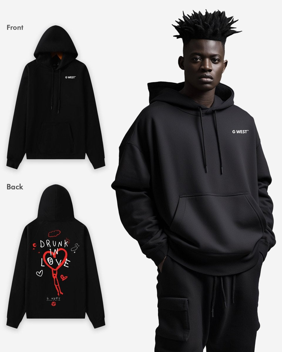 G West Drunk In Love Heavy Premium Oversized Hoodie - G West