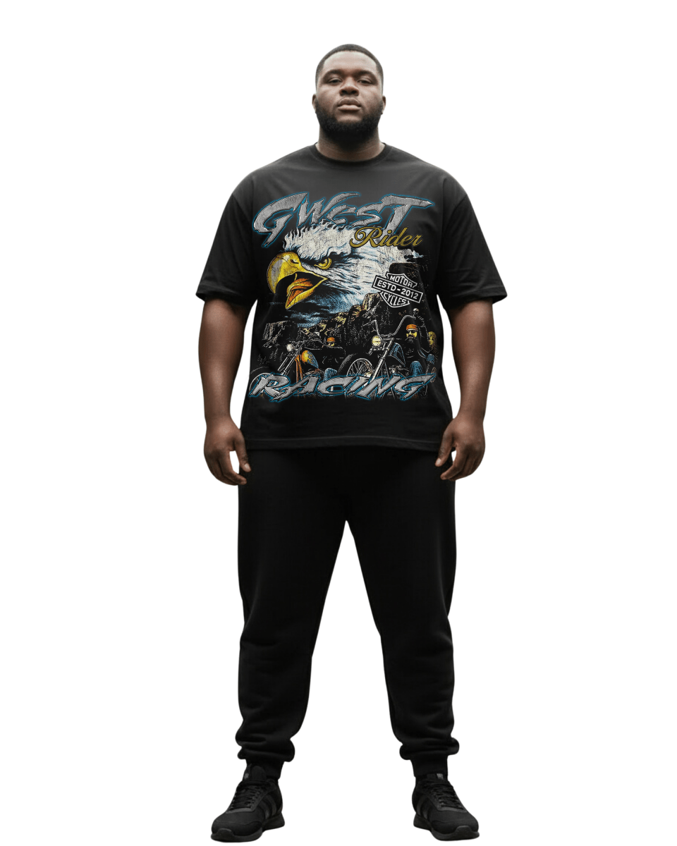 G West Eagle Fury Riders Men's Big And Tall T-Shirt - G West