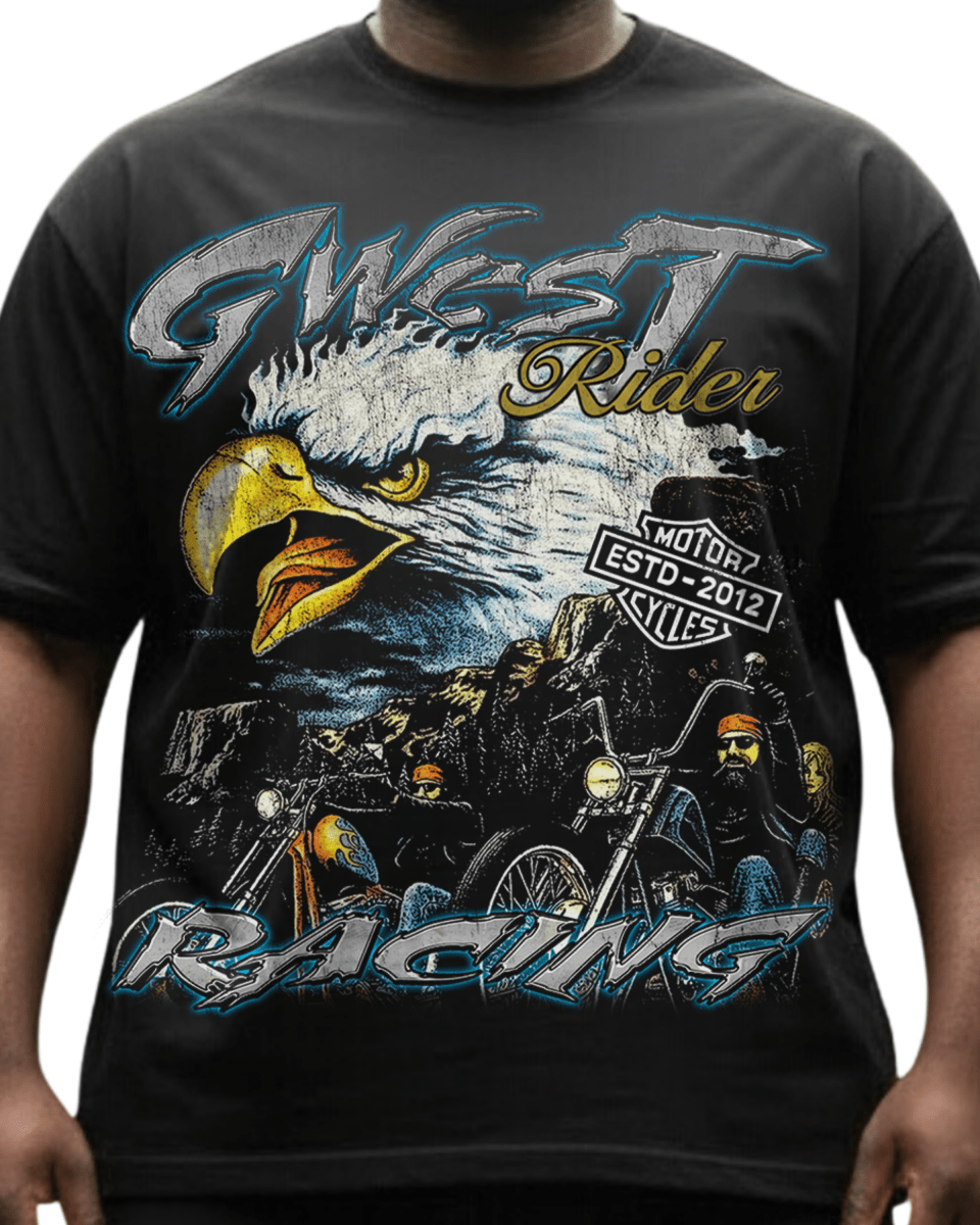 G West Eagle Fury Riders Men's Big And Tall T-Shirt - G West