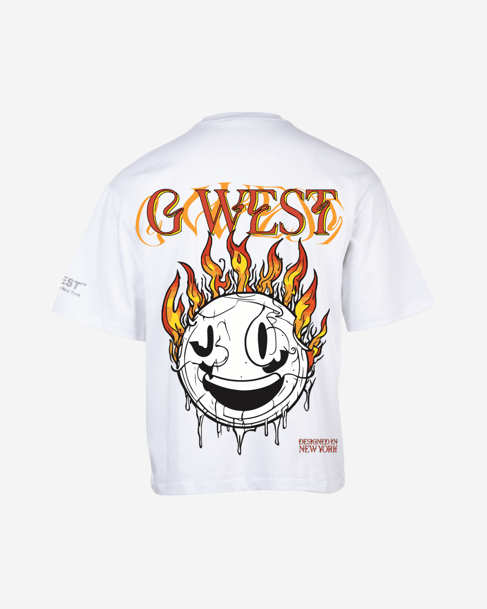 G West Fire Smile Life Style Oversized Tee Mens - G West
