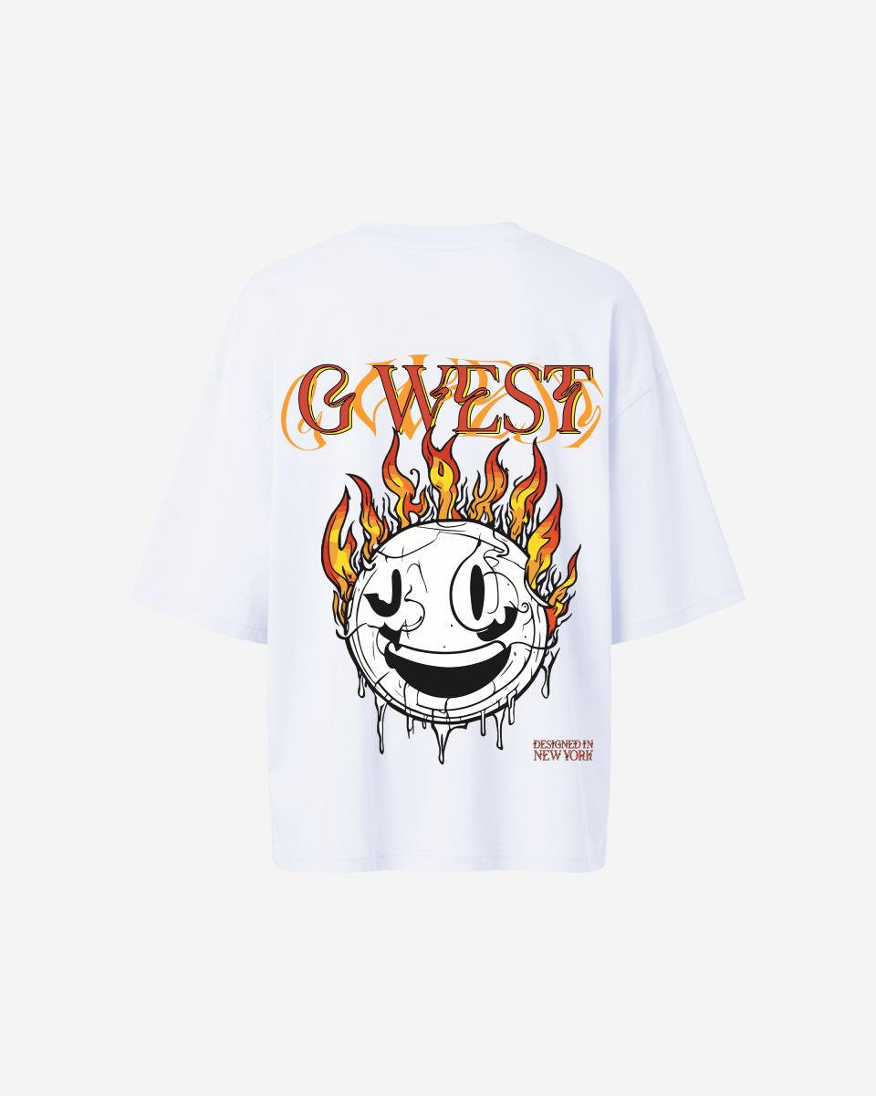 G West Fire Smile Lifestyle Oversized Tee - WOMEN - G West