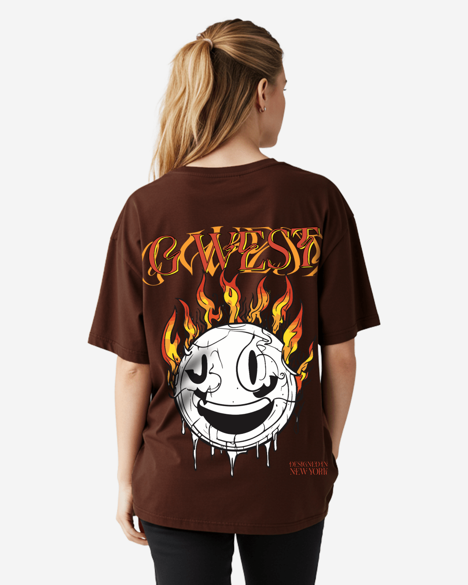 G West Fire Smile Lifestyle Oversized Tee - WOMEN - G West