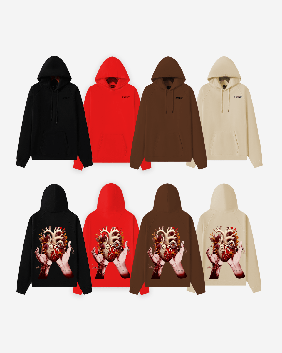 G West Flower Heart Hoodie - 4 Colors - G West