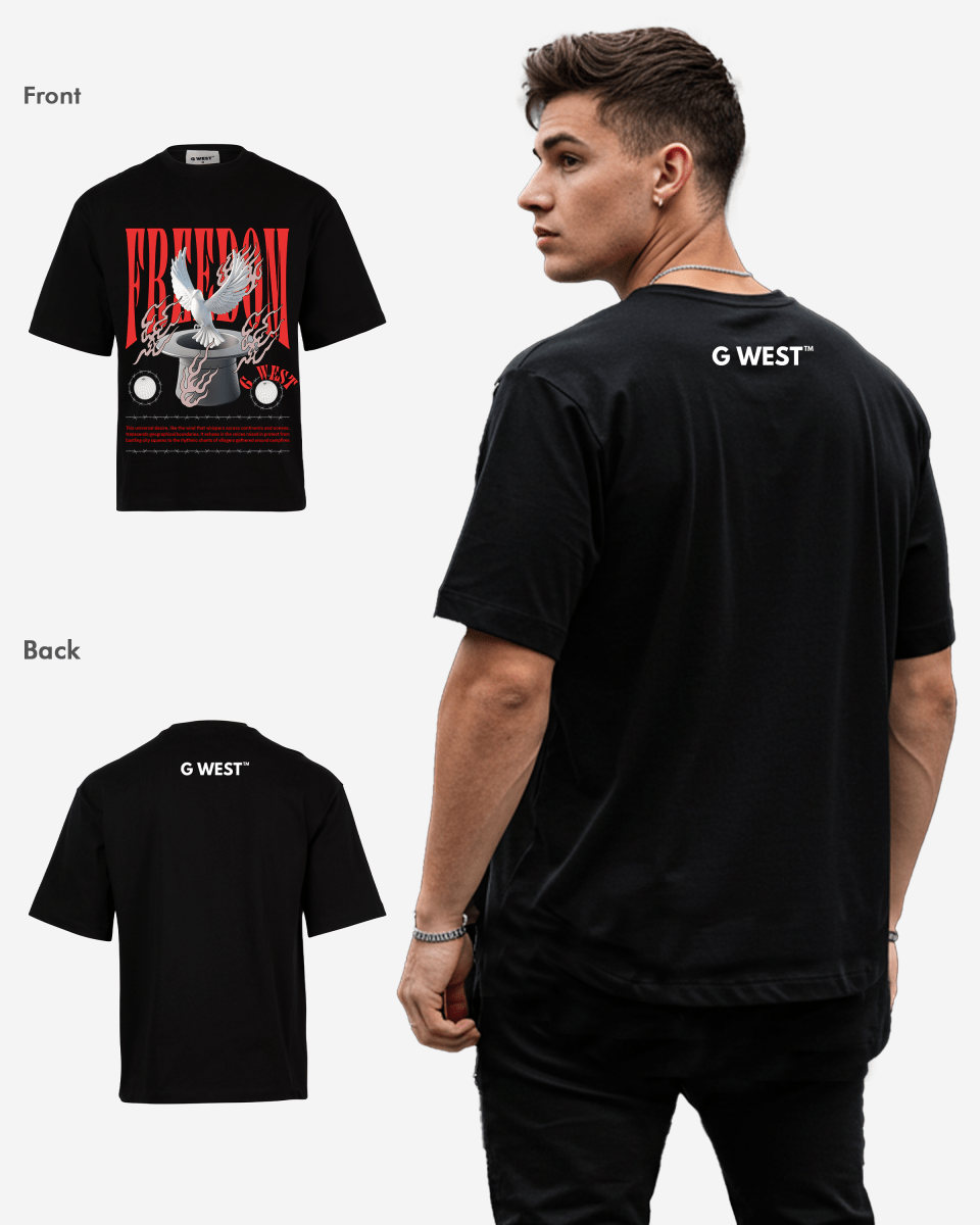 G - WEST FREEDOM OVERSIZED TEE GWROJMT198 - G West