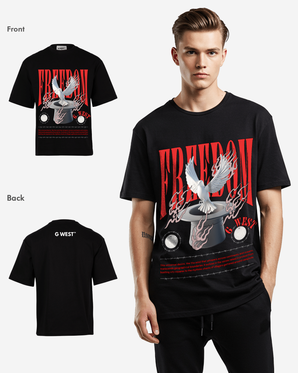 G - WEST FREEDOM OVERSIZED TEE GWROJMT198 - G West