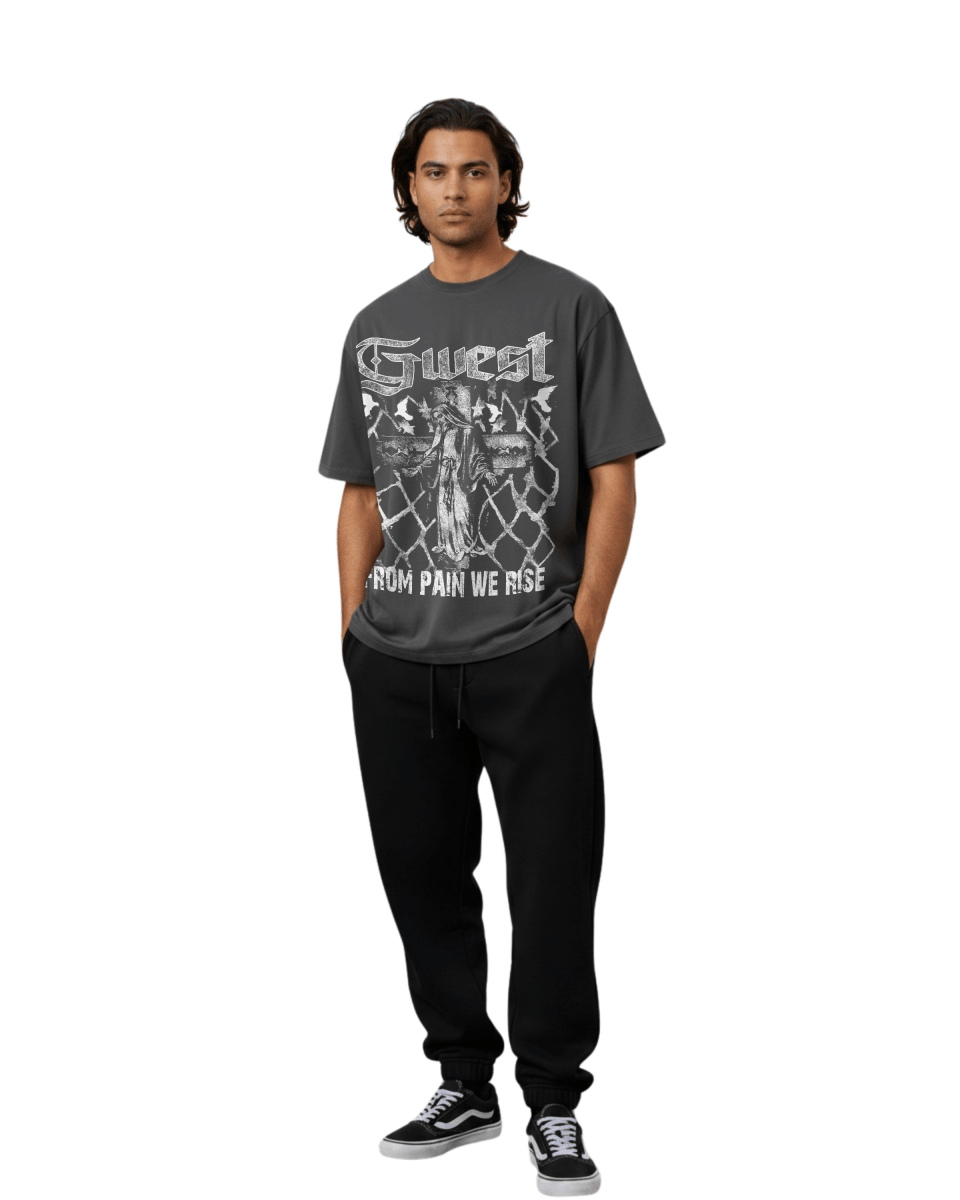 G West From Pain We Rise Oversized Men's T-Shirt - G West