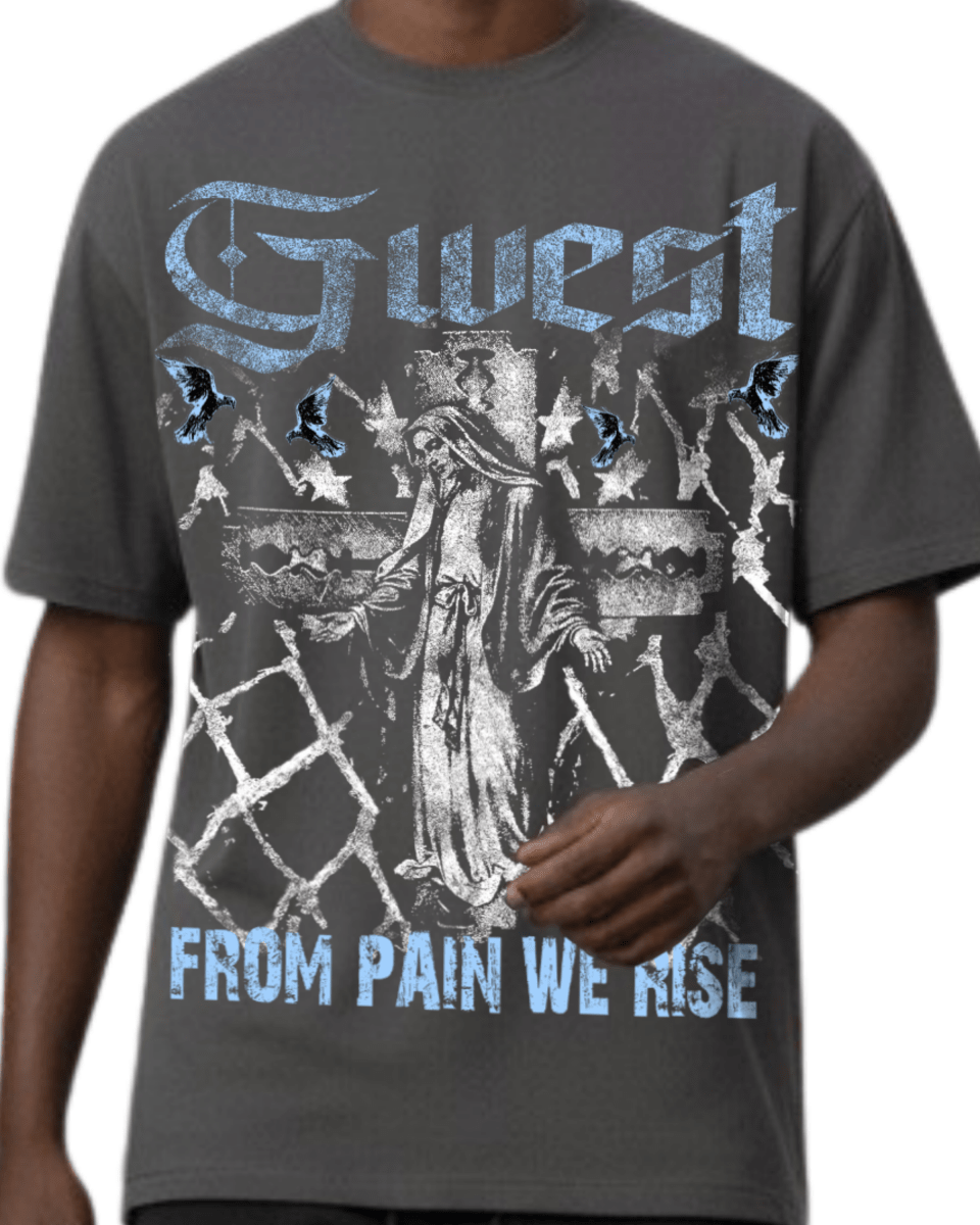 G West From Pain We Rise Oversized Men's T-Shirt - G West