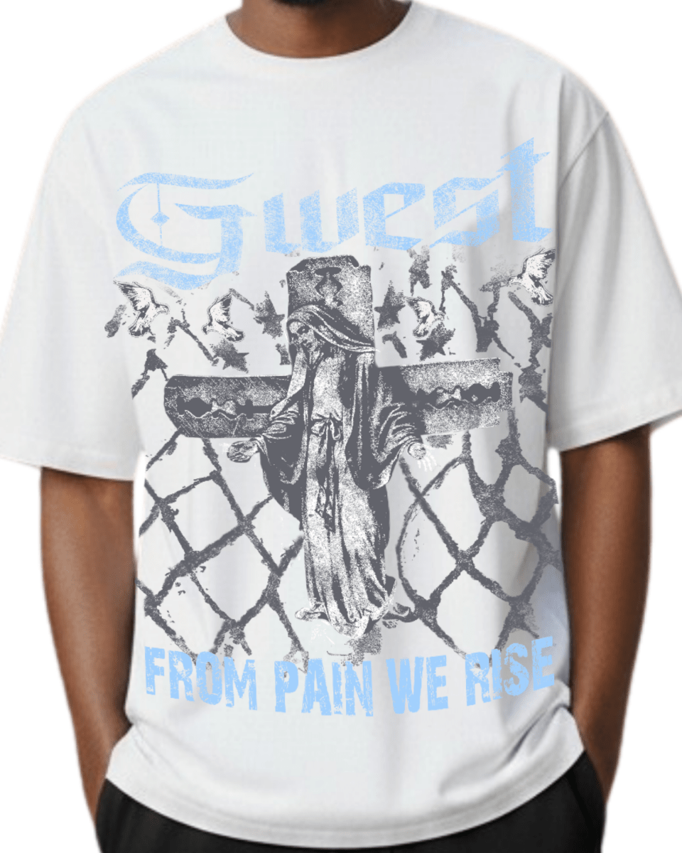 G West From Pain We Rise Oversized Men's T-Shirt - G West