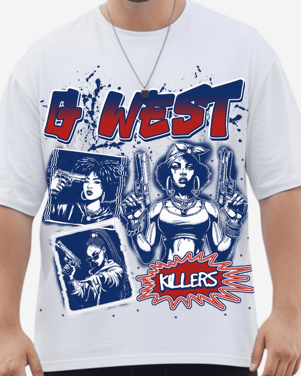 G West Gangsta Godesses Big and Tall Oversized T-Shirt - G West