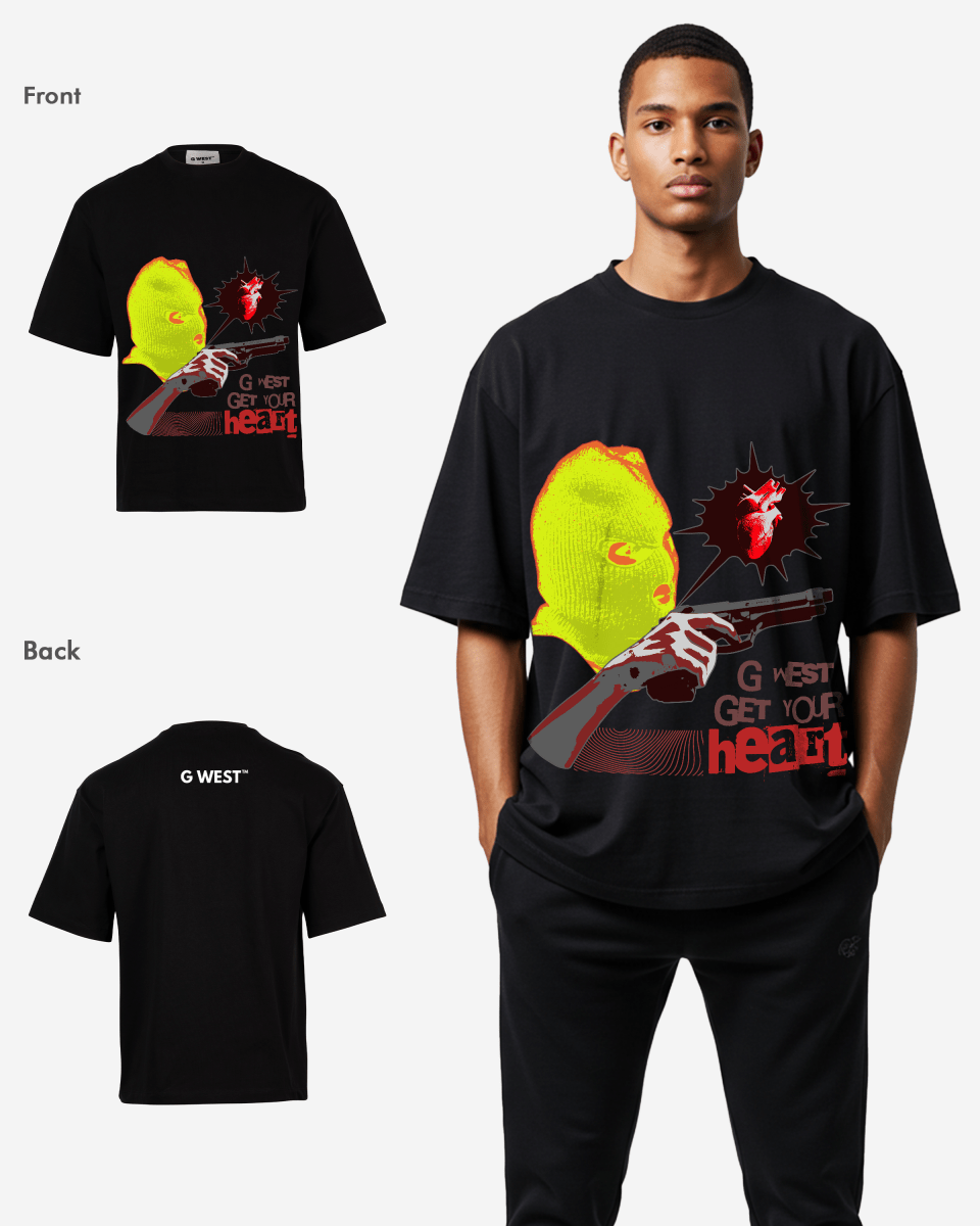 G - WEST GET YOUR HEART OVERSIZED TEE GWROJMT51 - G West