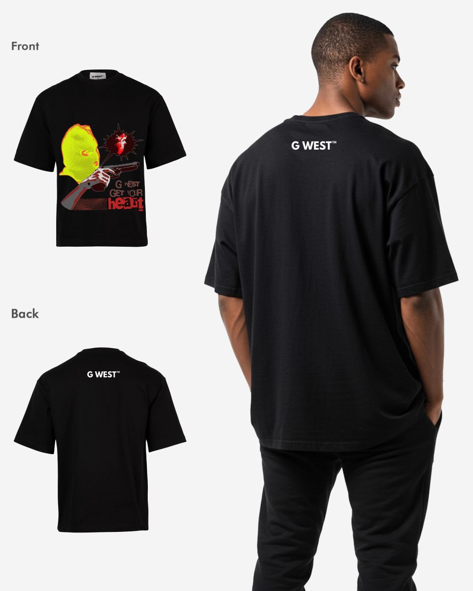 G - WEST GET YOUR HEART OVERSIZED TEE GWROJMT51 - G West