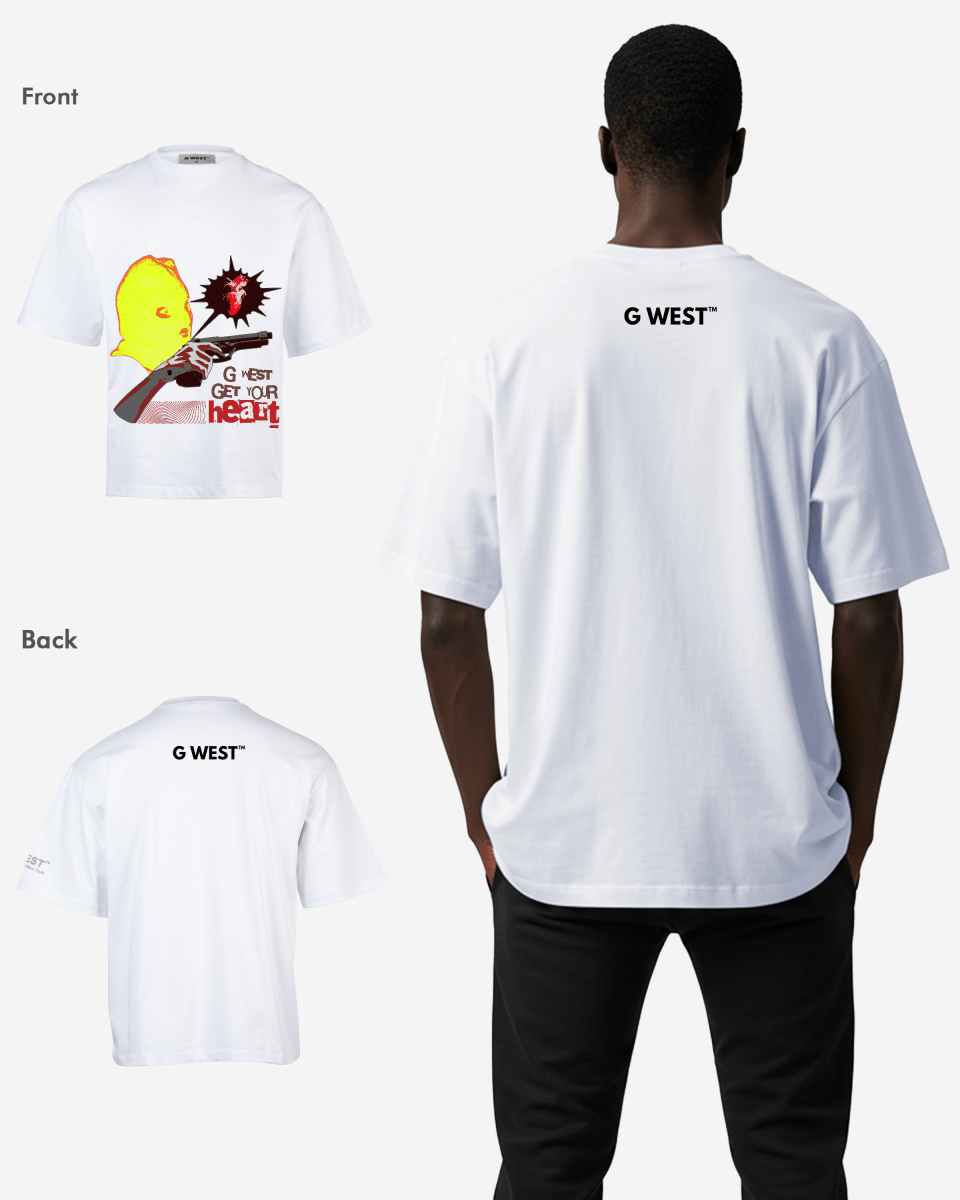 G - WEST GET YOUR HEART OVERSIZED TEE GWROJMT51 - G West