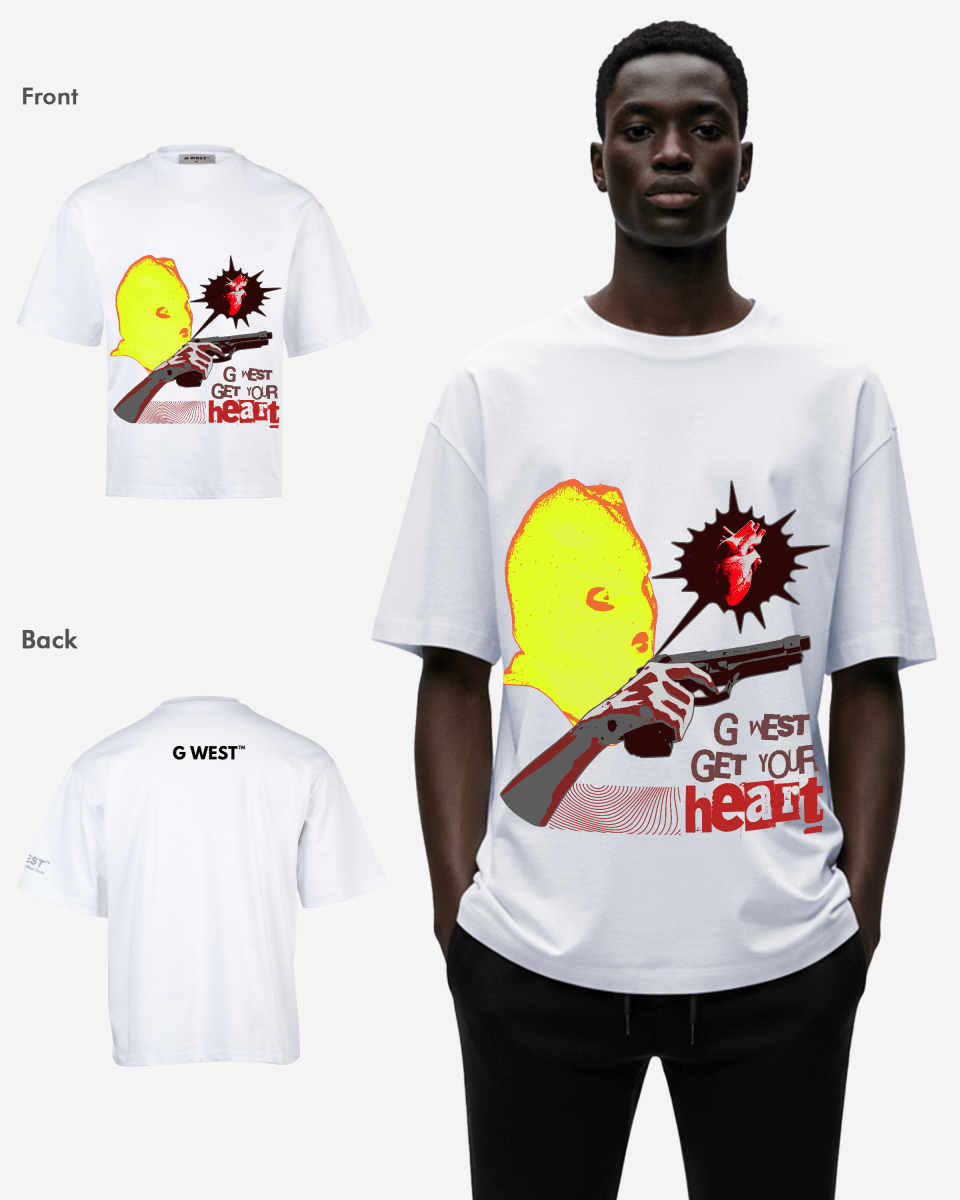 G - WEST GET YOUR HEART OVERSIZED TEE GWROJMT51 - G West
