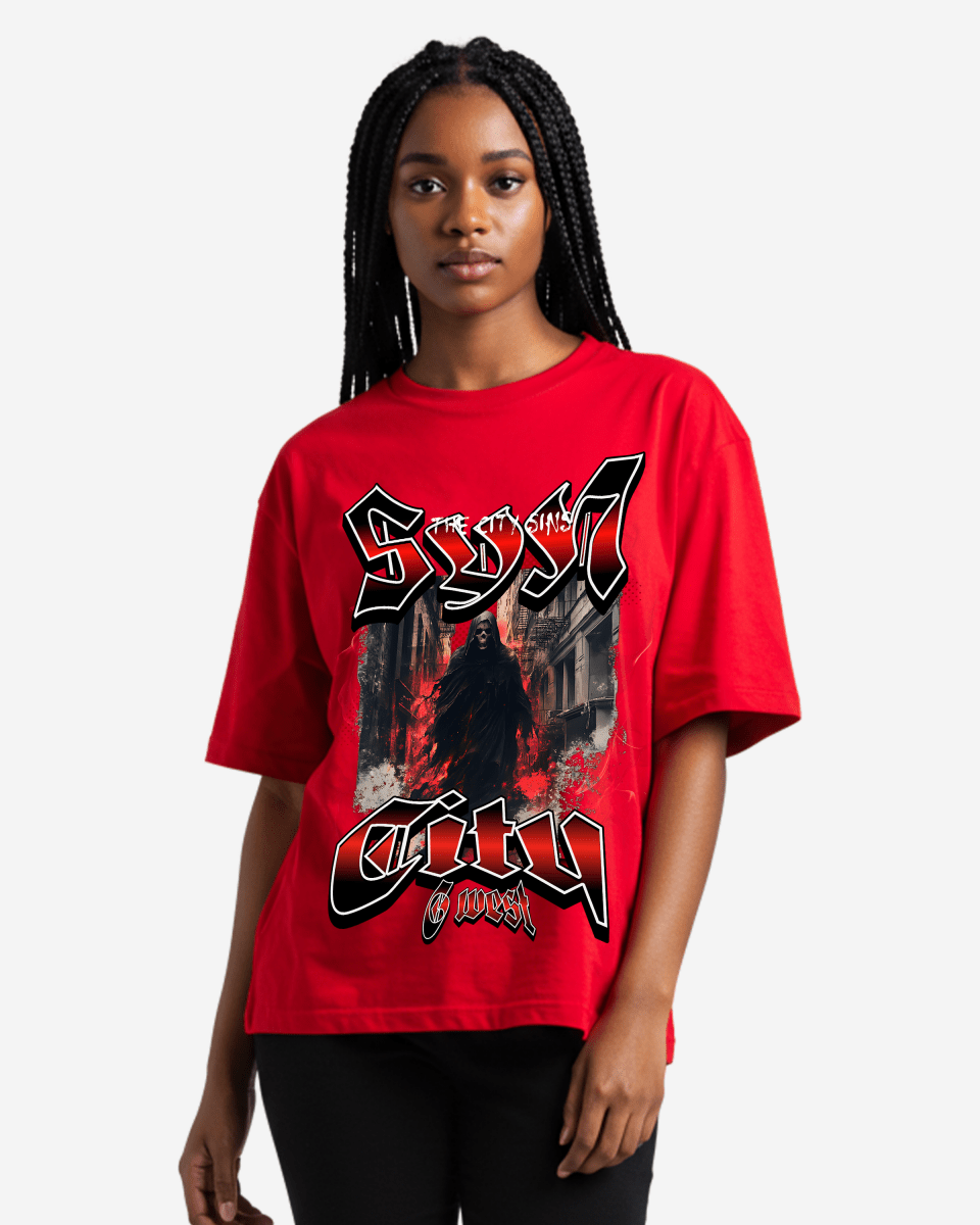 G WEST Ghost City Oversized Tee - WOMEN - G West