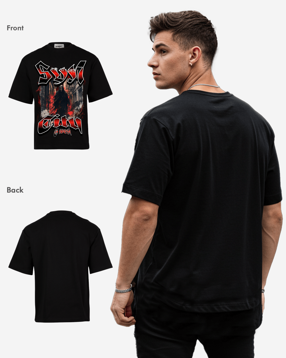 G WEST Ghost City Oversized Tee - G West
