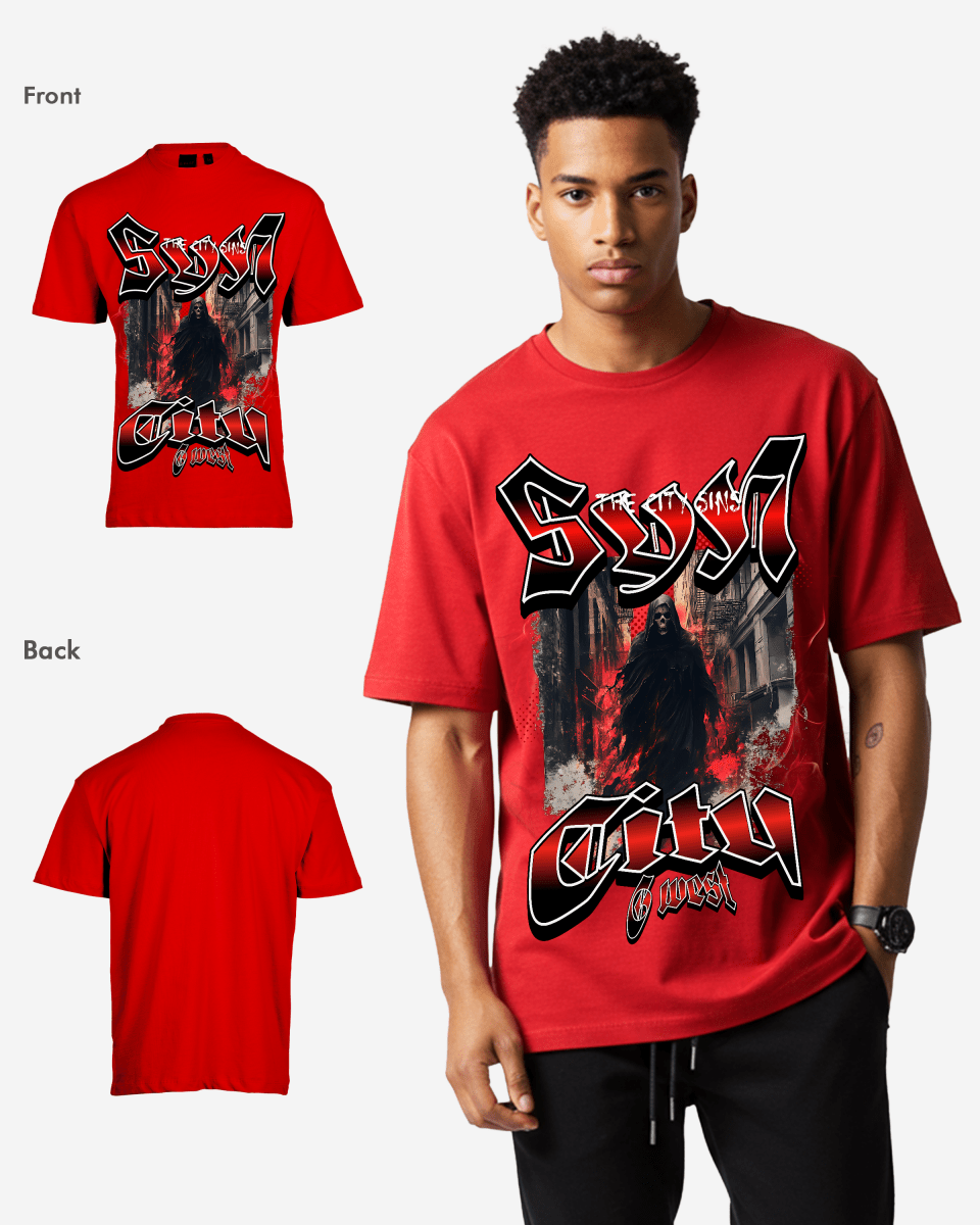 G WEST Ghost City Oversized Tee - G West