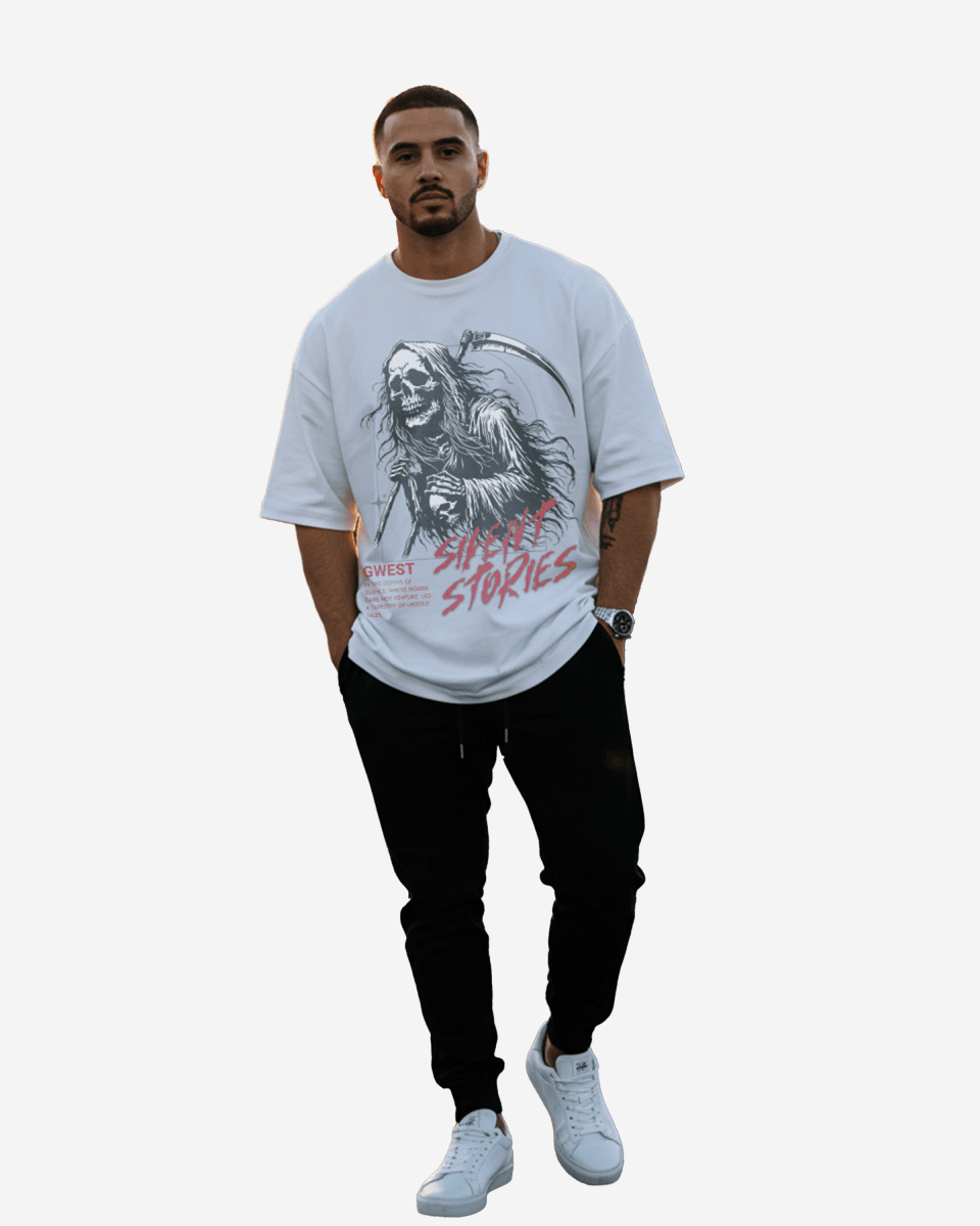 G West Gothic Skull of Death Oversized Unisex T-Shirt - G West